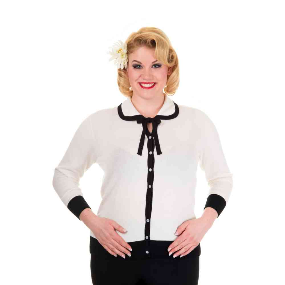 Dancing Days - Firecracker Cardigan - Wit/Zwart